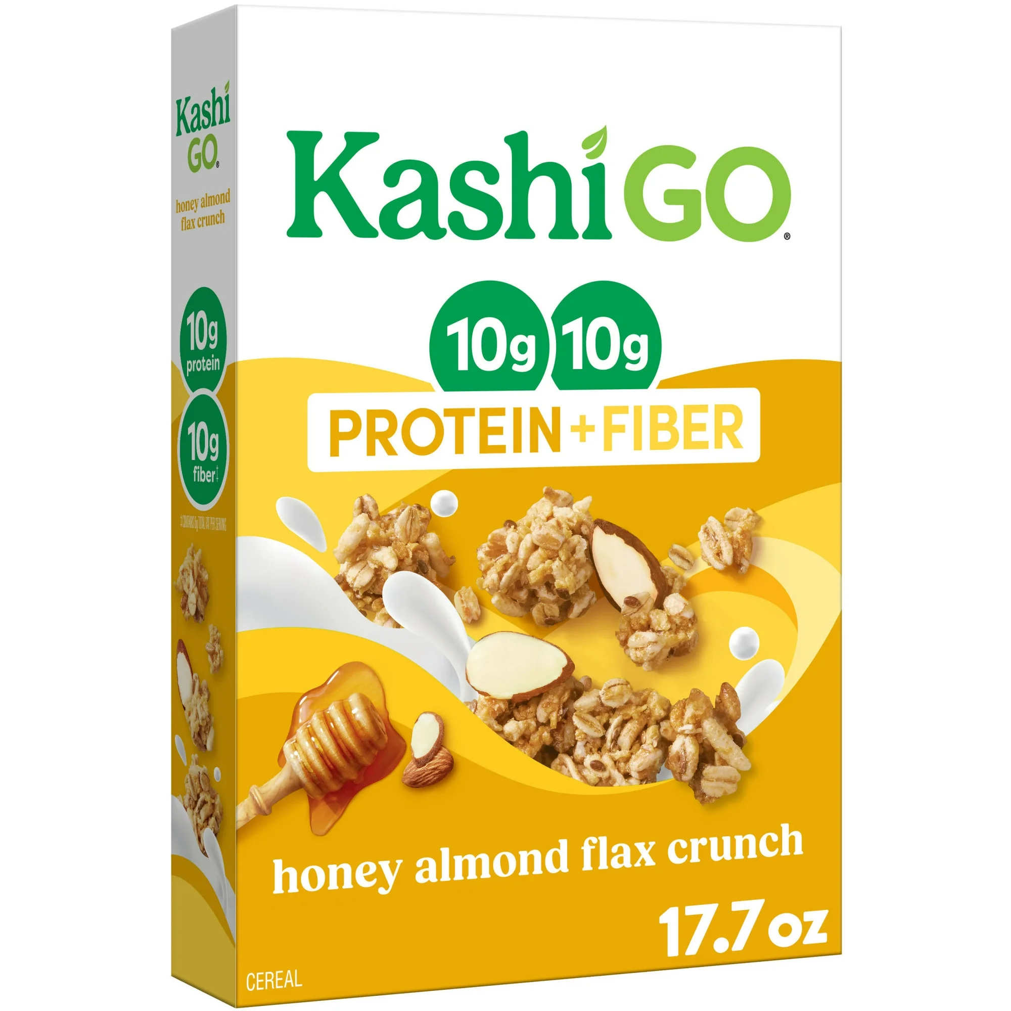 Kashi GO Honey Almond Flax Crunch Protein Cereal, 10g Protein, 17.7 oz