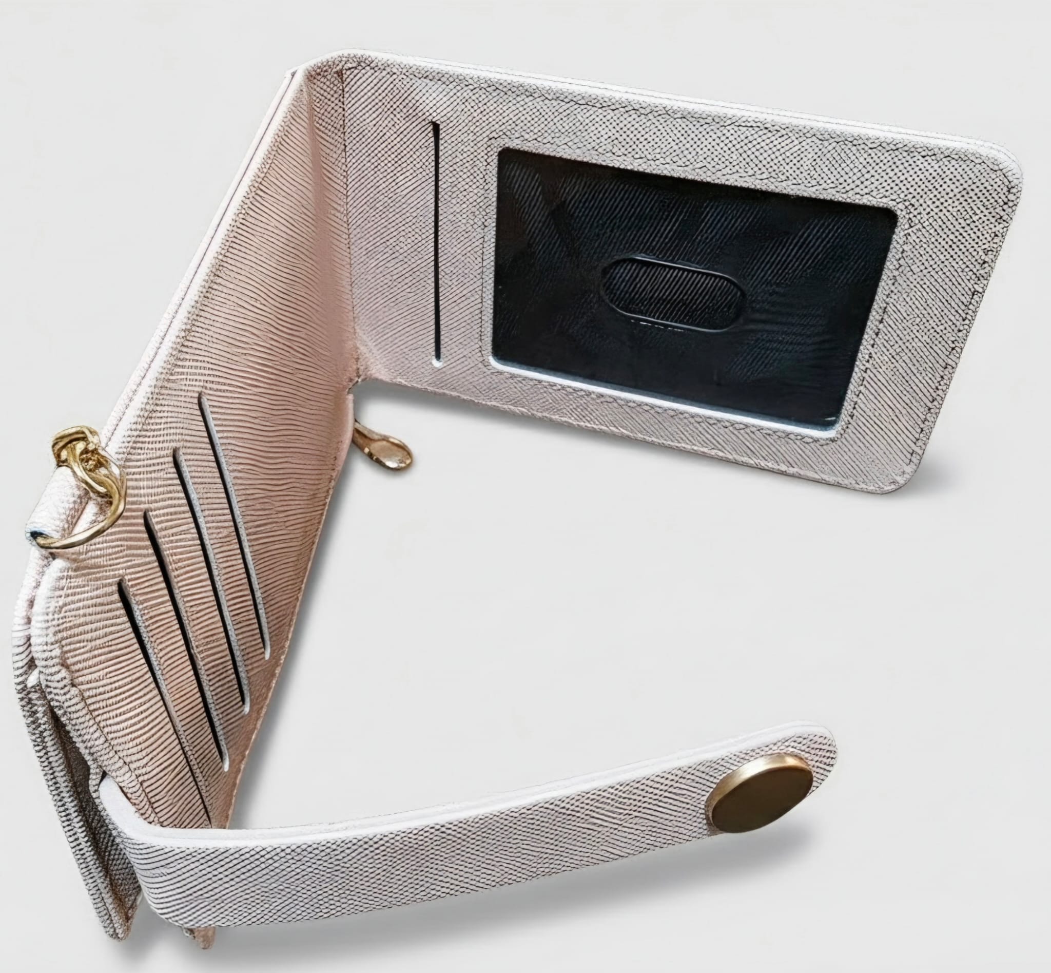 Poiugoya Women’s Compact Bifold Wallet & Card Holder with Keychain